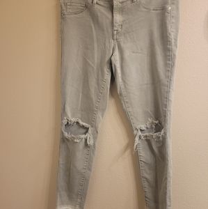 Green ripped knee mossimo jeans